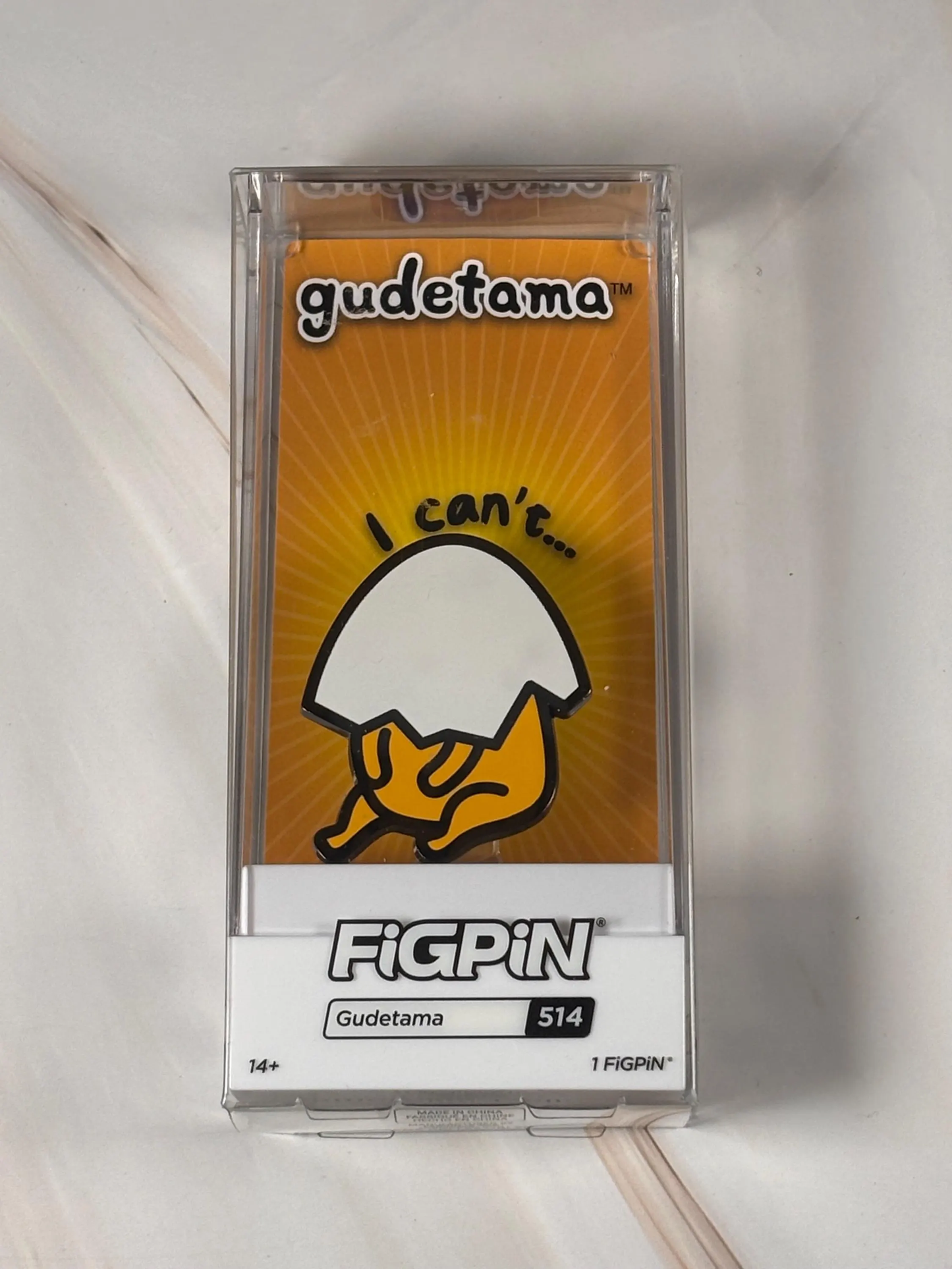 Figpin Gudetama 514 I Can’t Sanrio Limited Edition 1500 New Collectible Enamel Pin