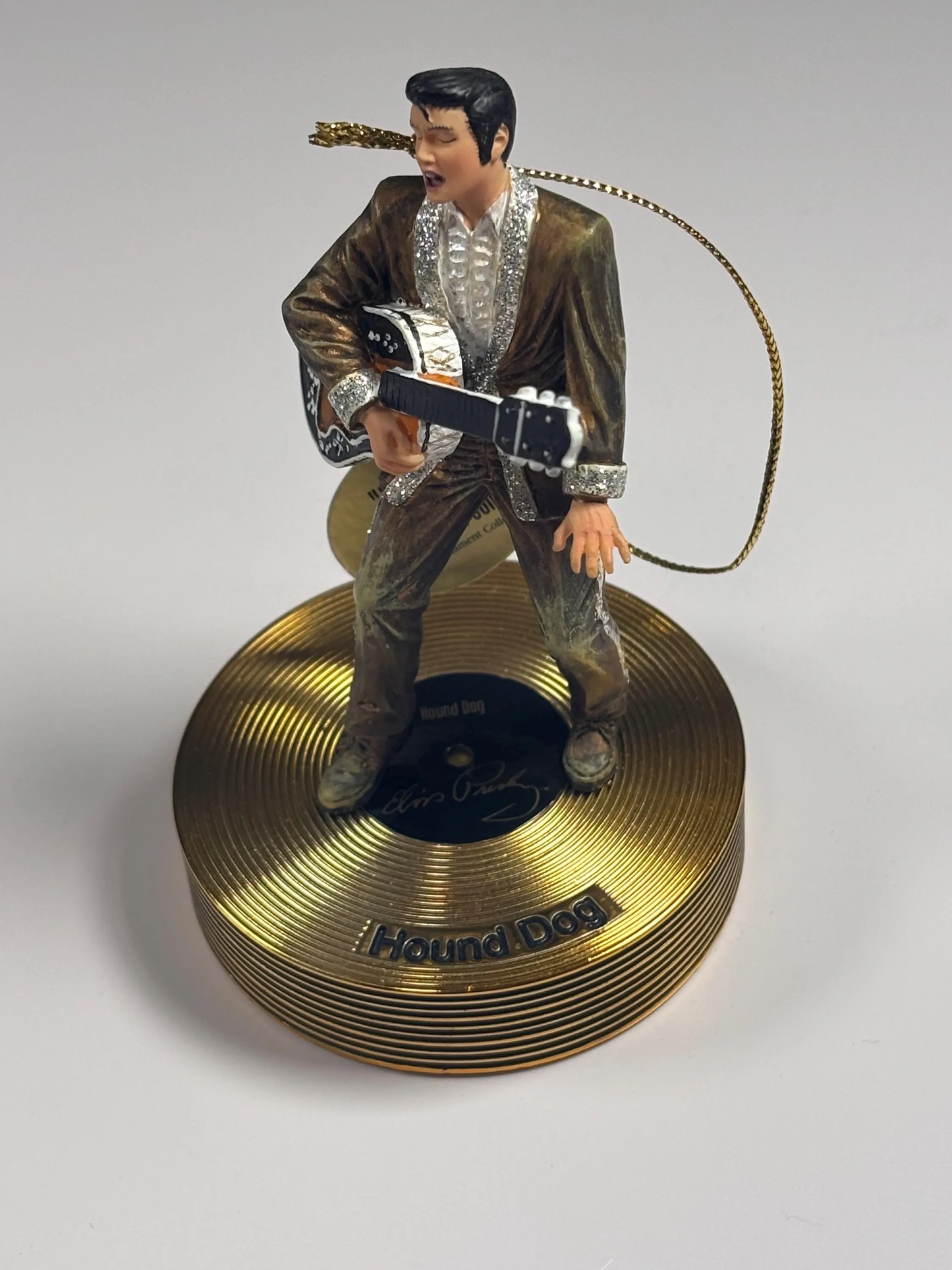Bradford Editions Elvis Solid Gold Christmas Ornament Collection Hound Dogs