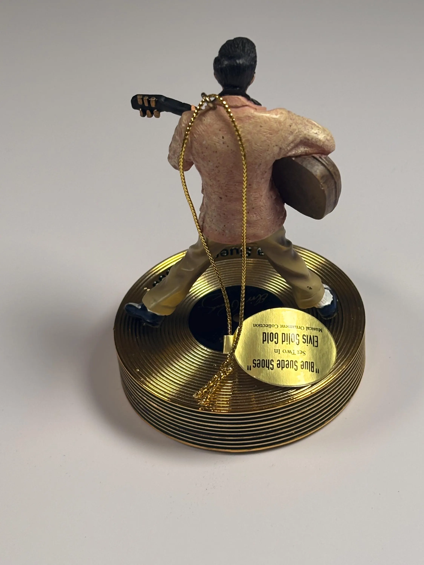 Bradford Editions Elvis Solid Gold Christmas Ornament Collection Blue Suede Shoes
