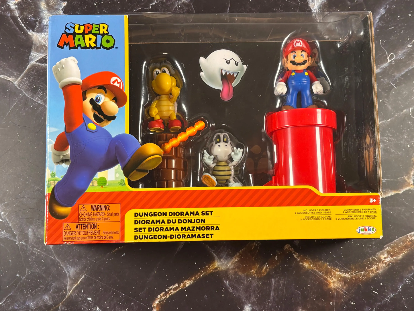 Jakks Pacific World of Nintendo Super Mario Dungeon Diorama Figure 5 Piece Set New
