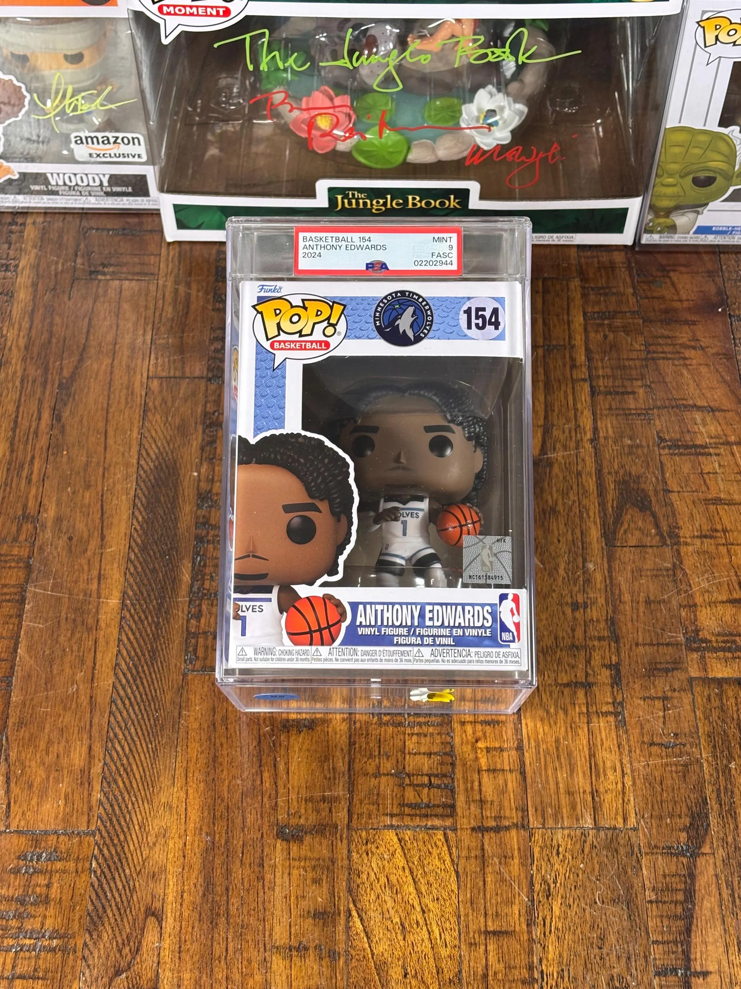 Funko Pop! Vinyl: Minnesota Timberwolves Anthony Edwards #154 PSA 9 Mint NBA Basketball
