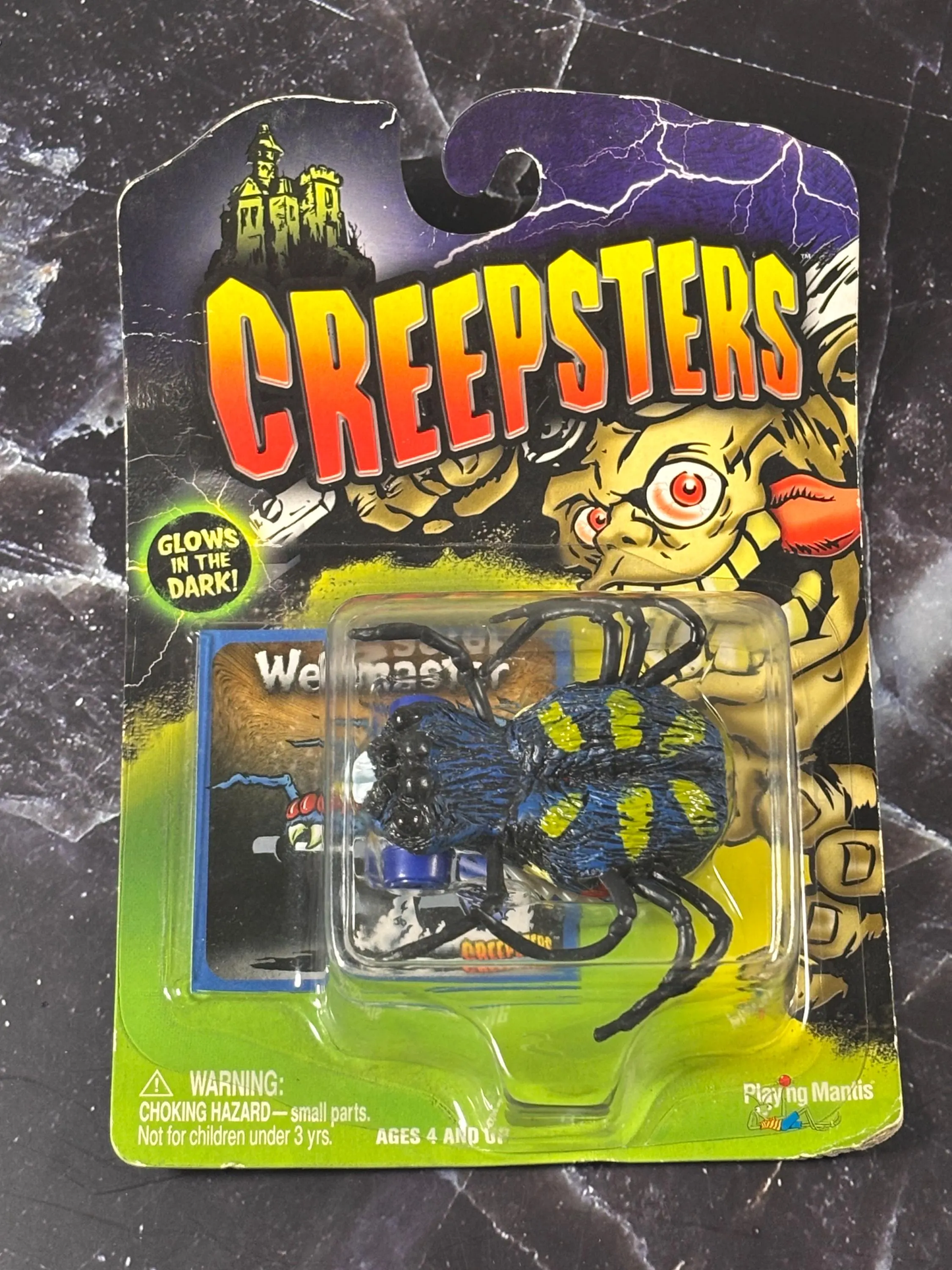 2004 Playing Mantis Creepsters Glows in the Dark Monster Head Die Cast Car New Good Webmaster