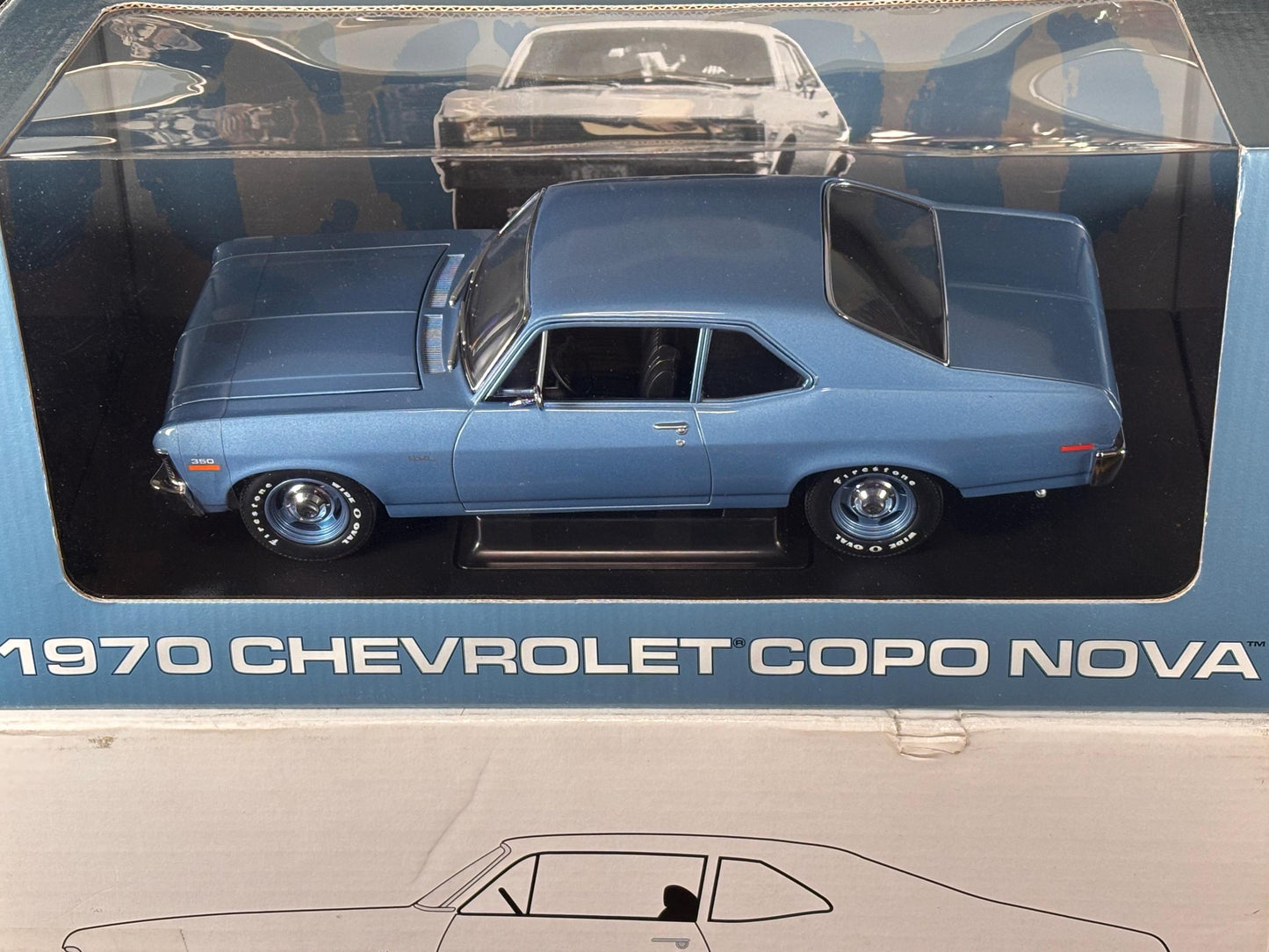 Peach State Gmp 1970 Chevy Chevrolet Copo Nova 1/18  1 Of 3500 Diecast Blue New