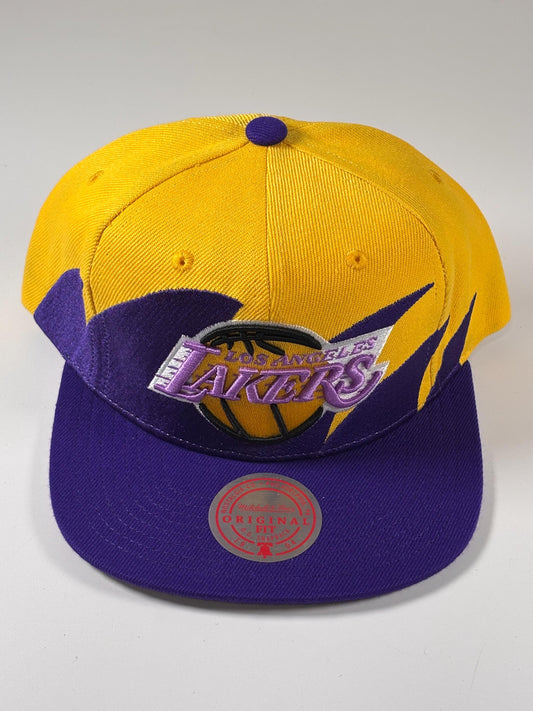 Mitchell & Ness NBA Los Angeles Lakers HWC Sharktooth Snapback Hat Purple/Gold