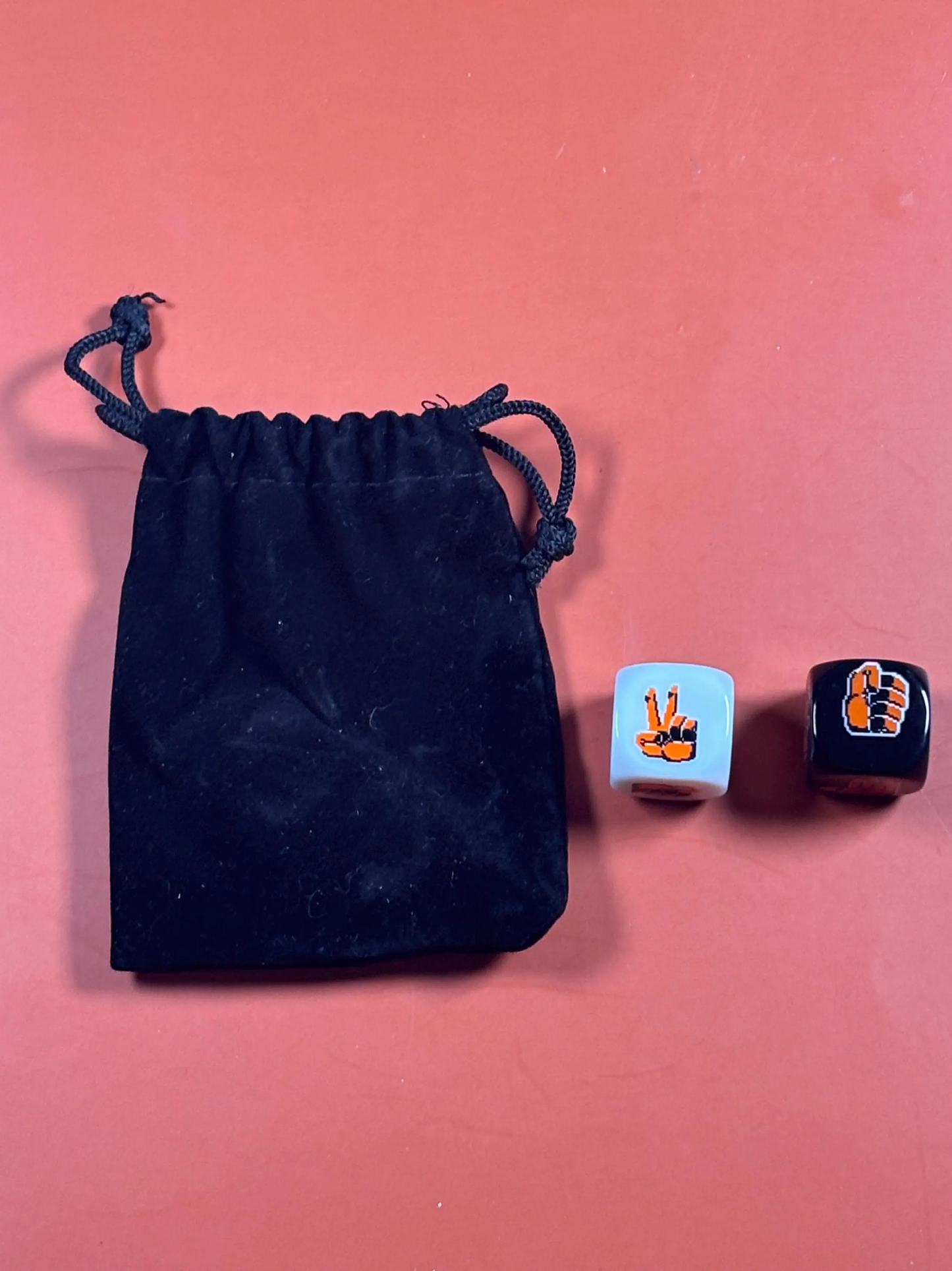 Loot Crate Fun Rock Paper Scissors Dice Game Velvet Bag 2015 Rare Discontinued