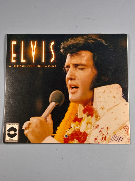 Vintage Elvis Presley 16 Month 2002 Mini Calendar 25 Years Signature Product
