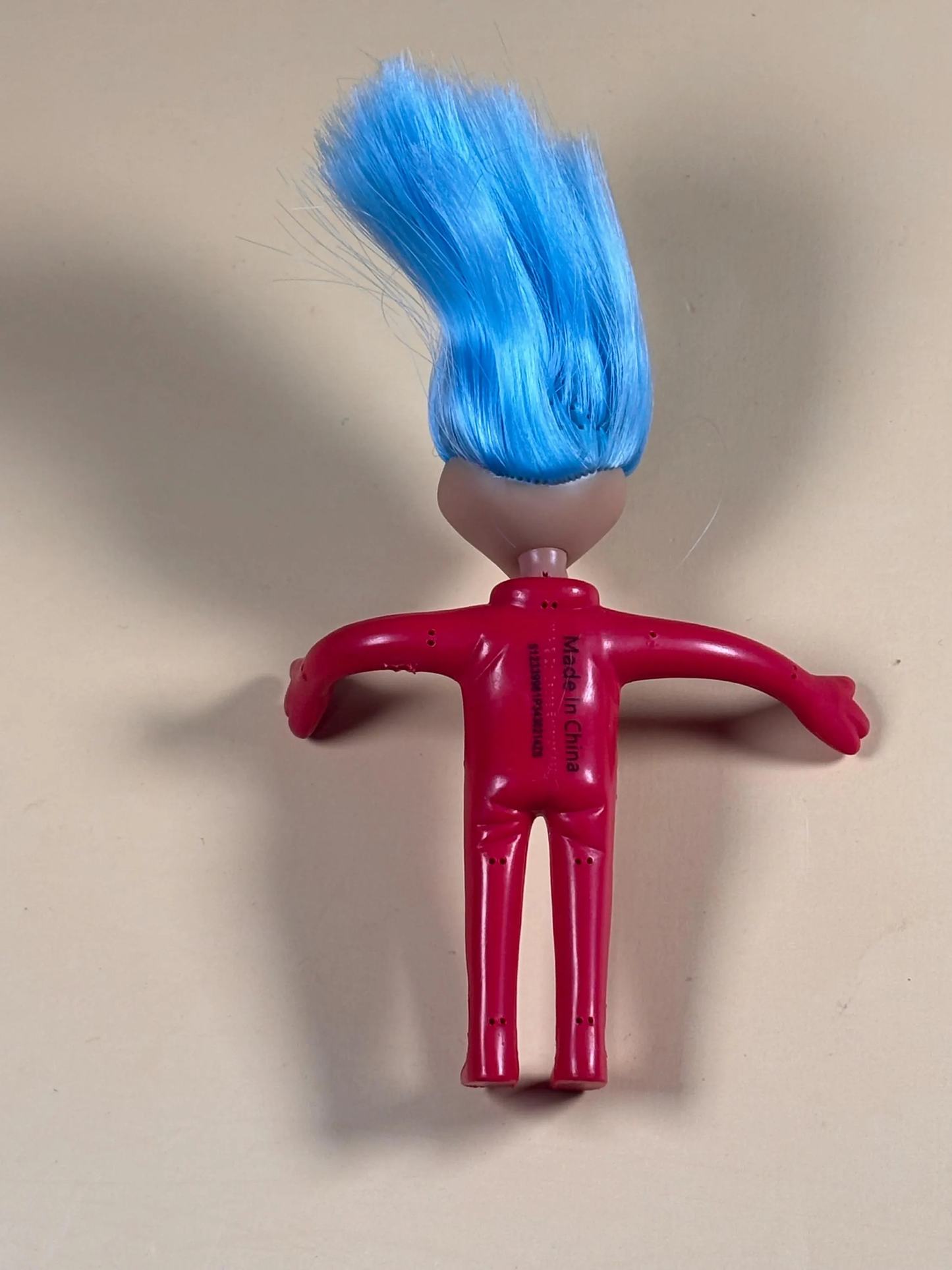 Lot of 2 Dr Suess Cat In The Hat Thing 1 & Thing 2 Bendy Posable Blue Hair 4”