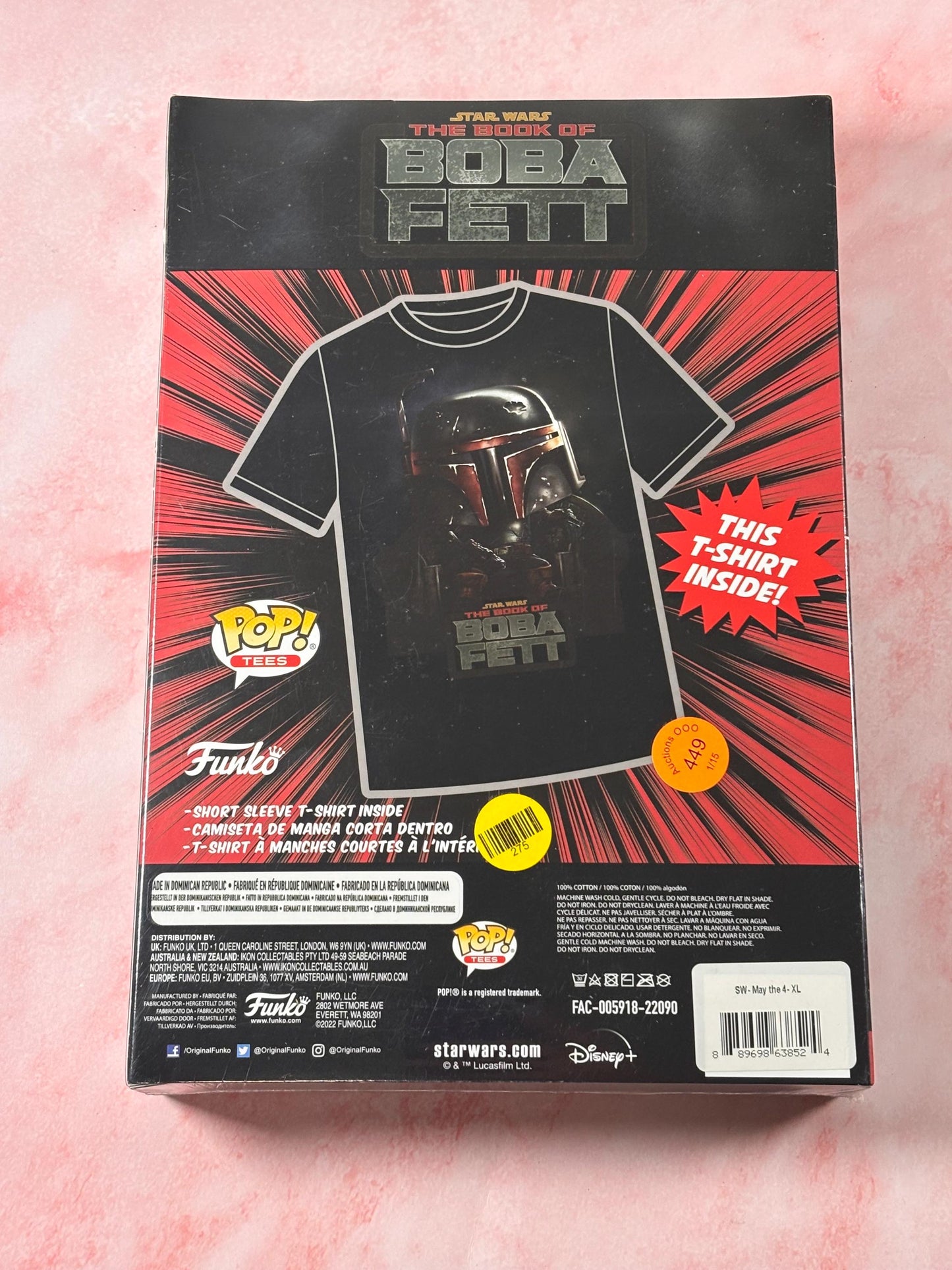 Funko Pop Tees Star Wars The Book Of Boba Fett Unisex Shirt size XL Xtra Large