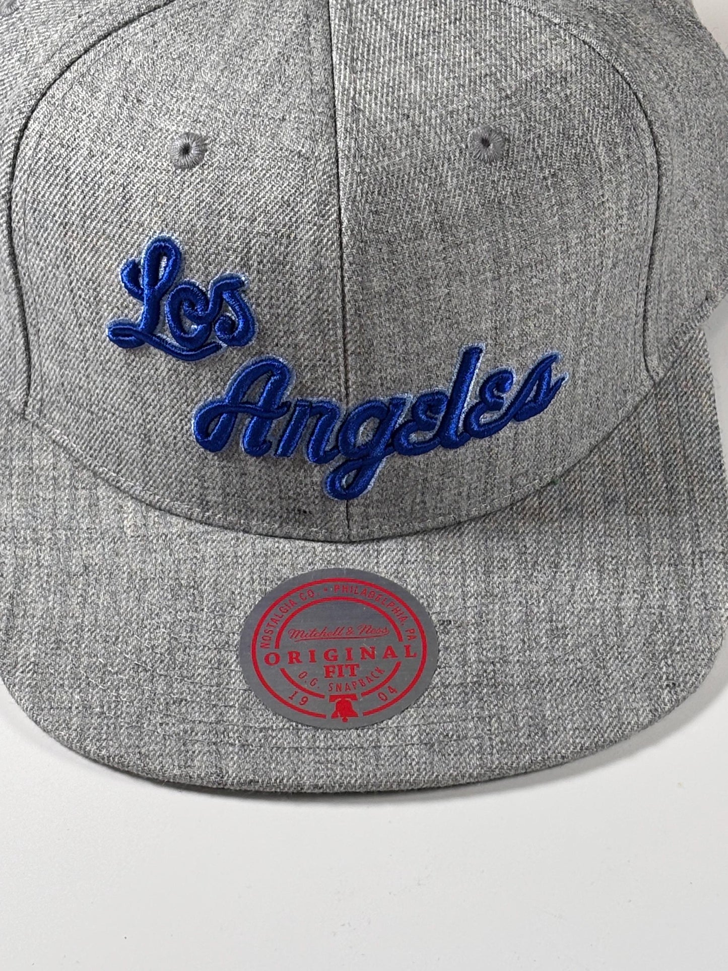 Mitchell & Ness Heathered Gray LA Los Angeles Lakers Hardwood Snapback Hat New