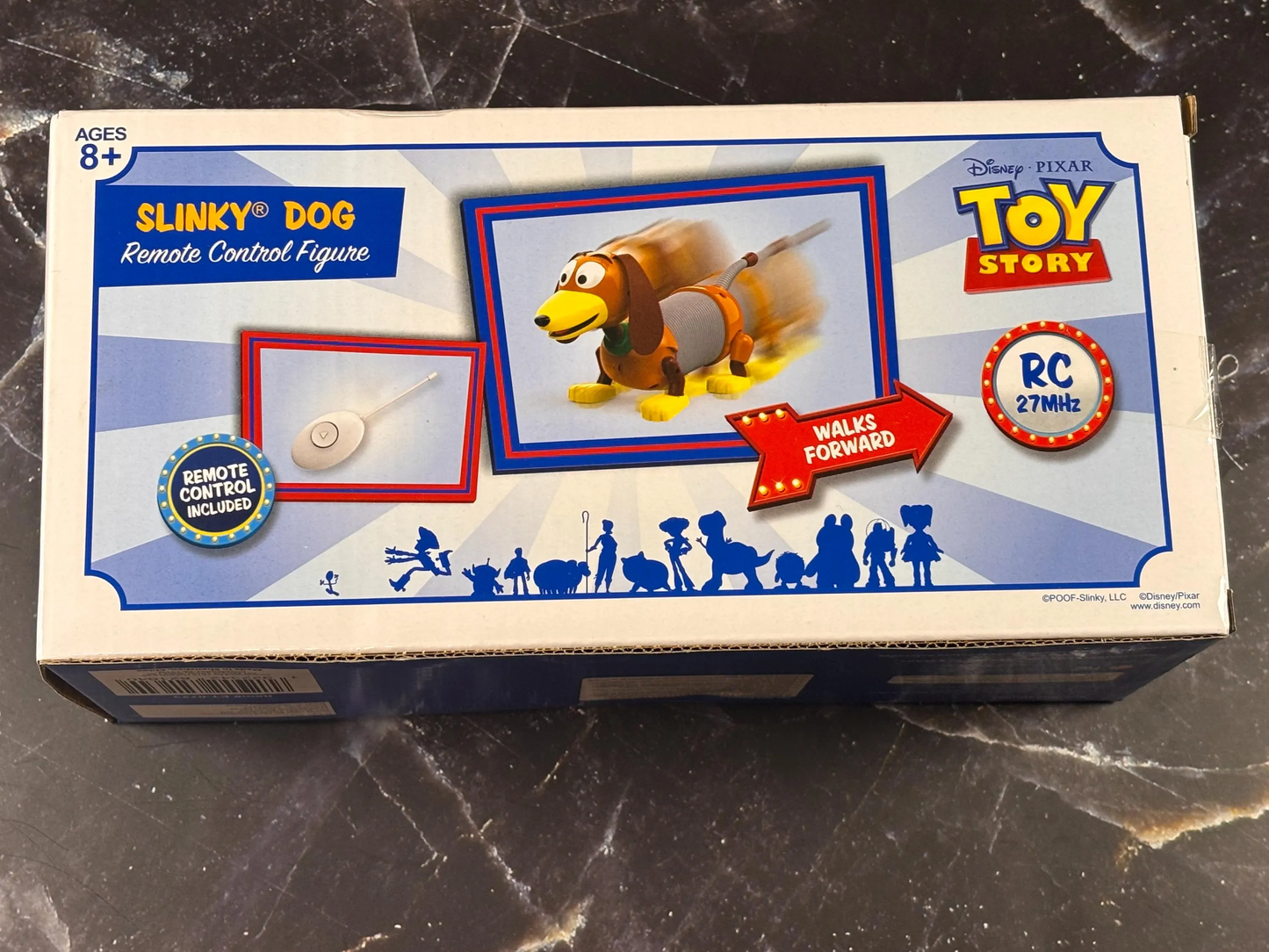 Disney Pixar Toy Story Slinky Dog Remote Control Figure Walks Forward Rc 27mhz New