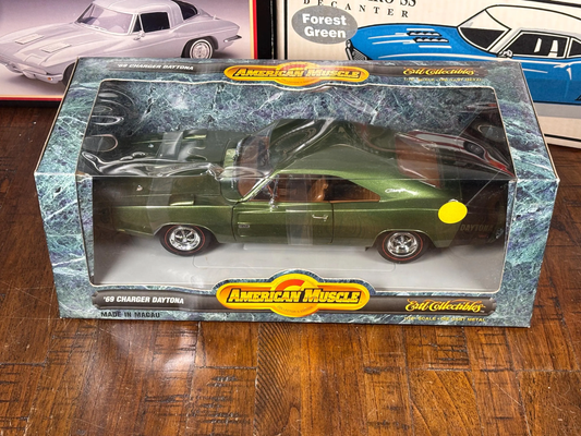 ERTL American Muscle 1969 Green Dodge Charger Daytona 1:18 Diecast Car New