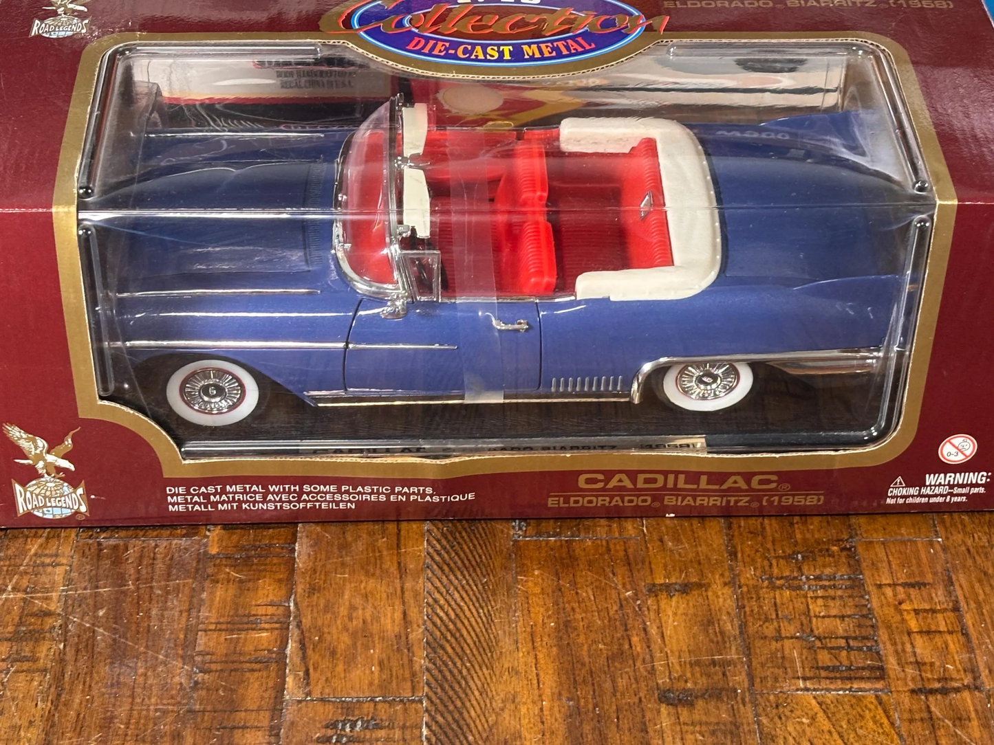 Road Legends 1:18 Scale 1958 Cadillac Eldorado Biarritz Blue Red new Diecast