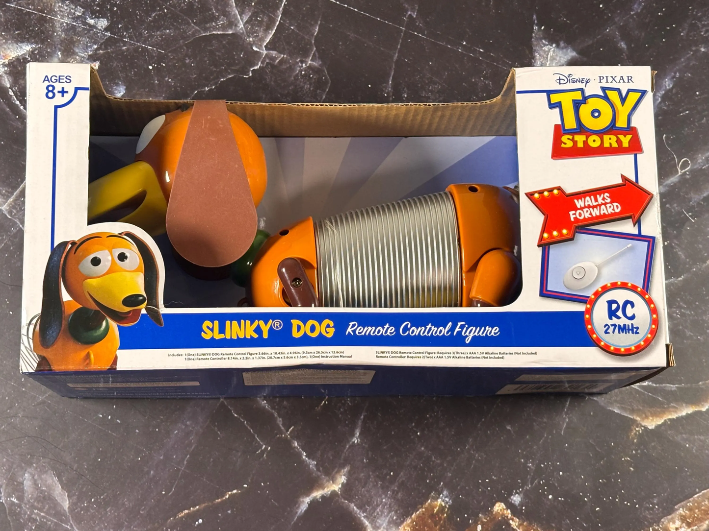 Disney Pixar Toy Story Slinky Dog Remote Control Figure Walks Forward Rc 27mhz New