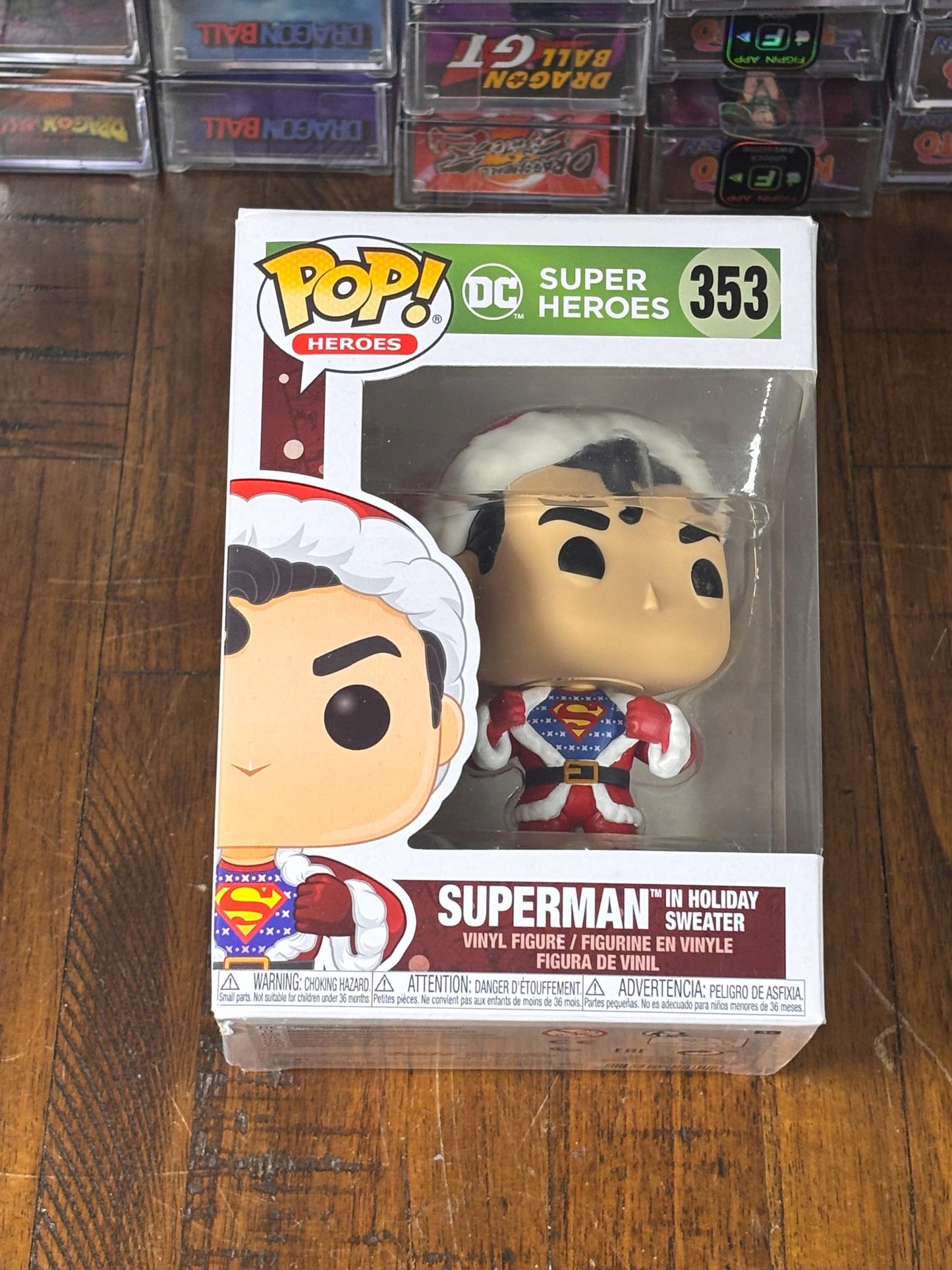 Funko Pop! Super Heros DC Universe Superman Holiday Sweater #353 New Vinyl Figure