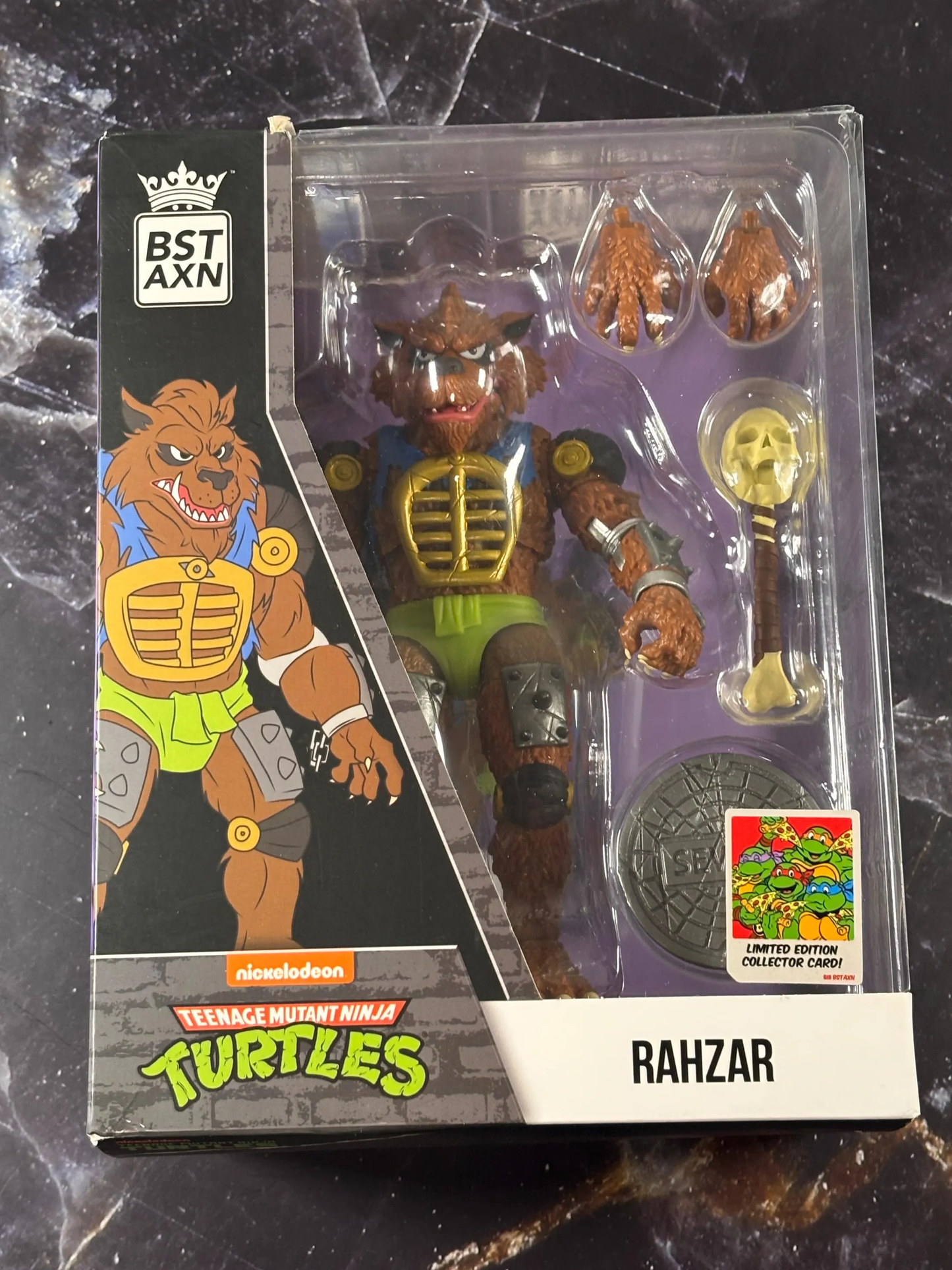 Rahzar TMNT Teenage Mutant Ninja Turtles BST AXN Limited Edition 6 Inch Action Figure Collector Card New