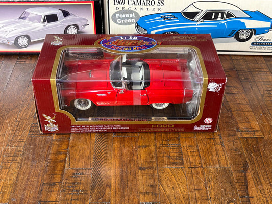 Road Legends 1955 Red Ford Thunderbird Diecast Metal Car 1:18 Scale Diecast New