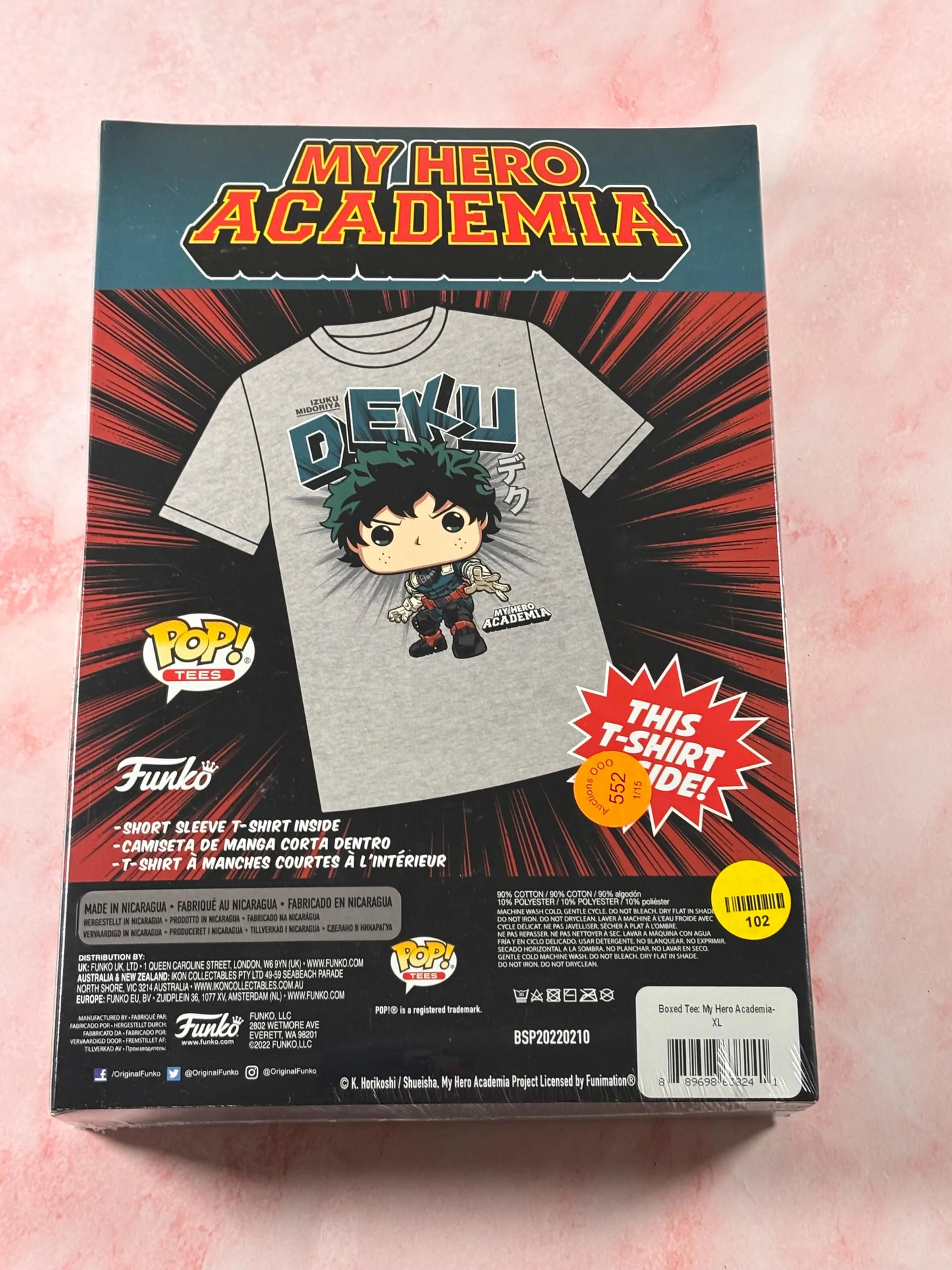 My Hero Academia Deku Anime Funko Pop! Tees T-Shirt New Large L