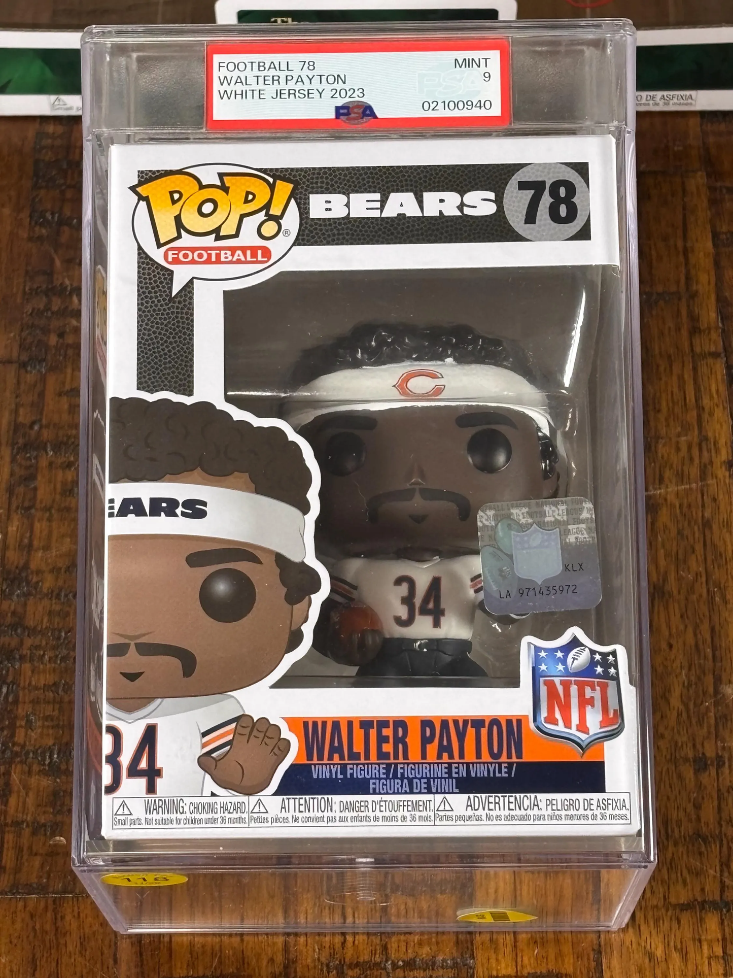 Funko Pop! Vinyl: Walter Payton Chicago Bears NFL Football #78 PSA Graded 9 Mint