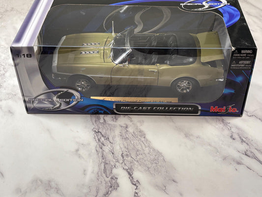 Maisto 1:18 DieCast Green 1968 Chevrolet Chevy Camaro RS/SS 396 Convertible New