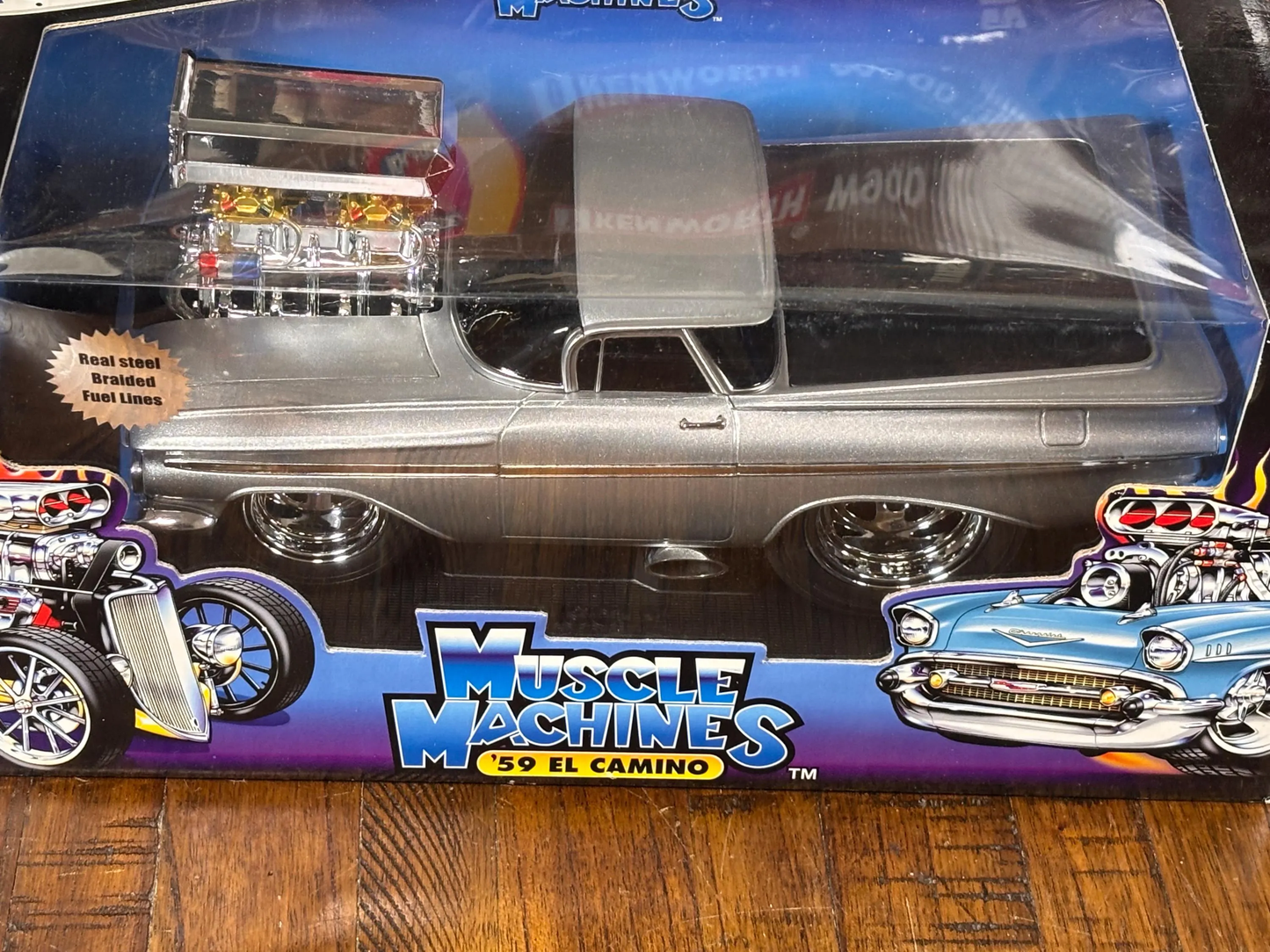 El Camino Chevy 1959 Diecast 1:18 Scale Muscle Machines Hot Rod Silver Model Car