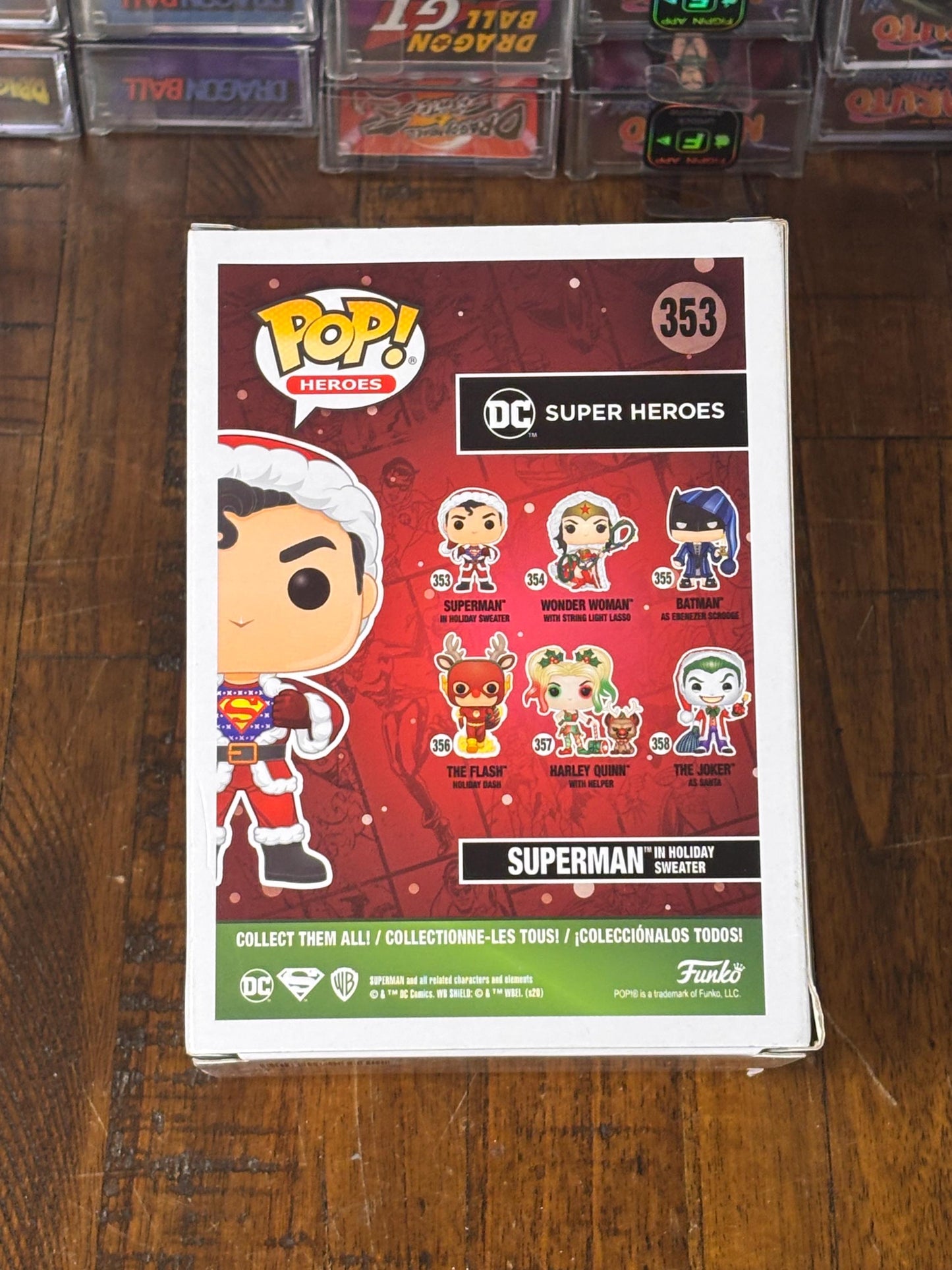 Funko Pop! Super Heros DC Universe Superman Holiday Sweater #353 New Vinyl Figure