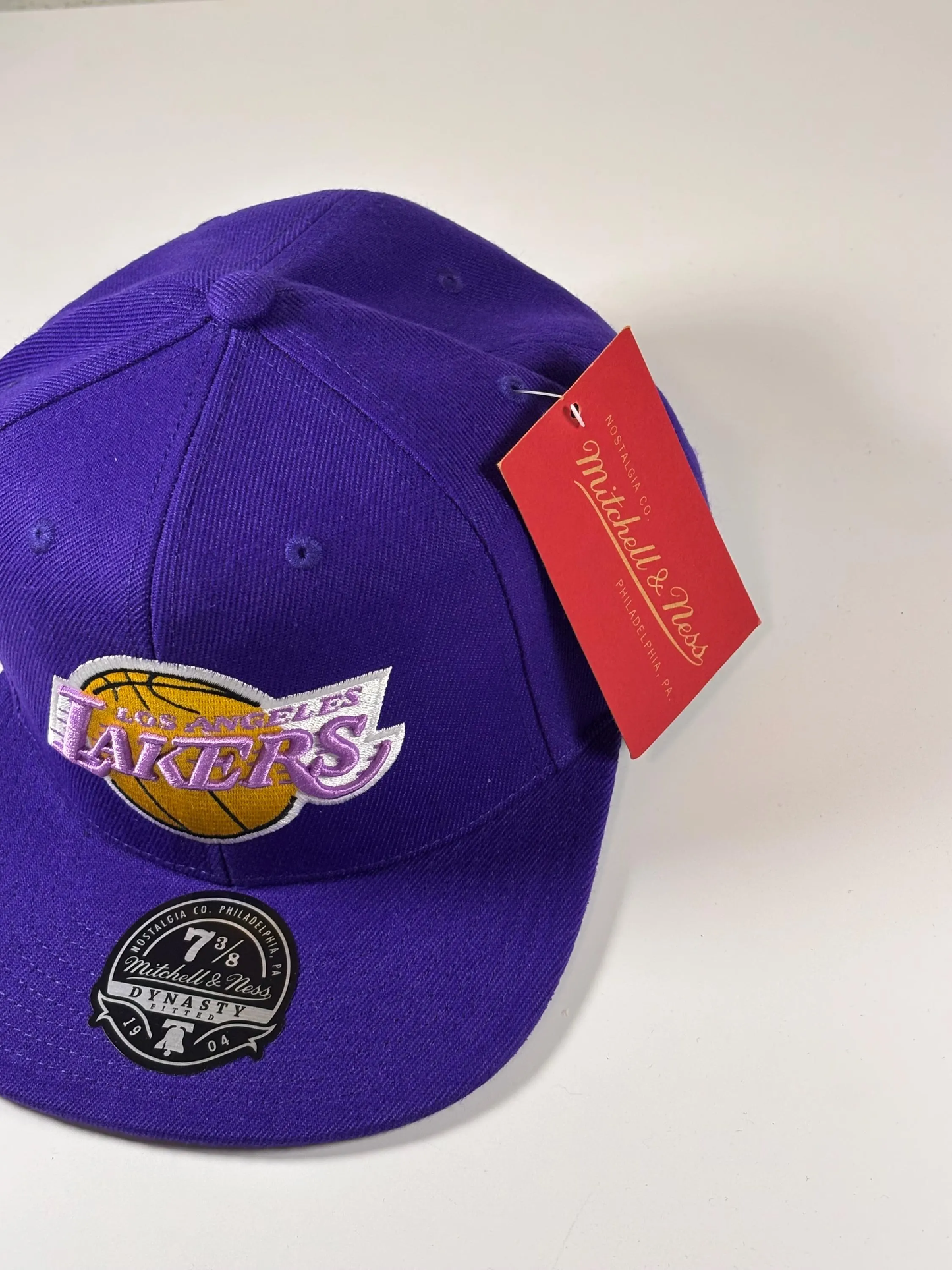 Mitchell & Ness LA Los Angeles Lakers Purple 1987 NBA Finals Fitted Hat 7 3/8 New