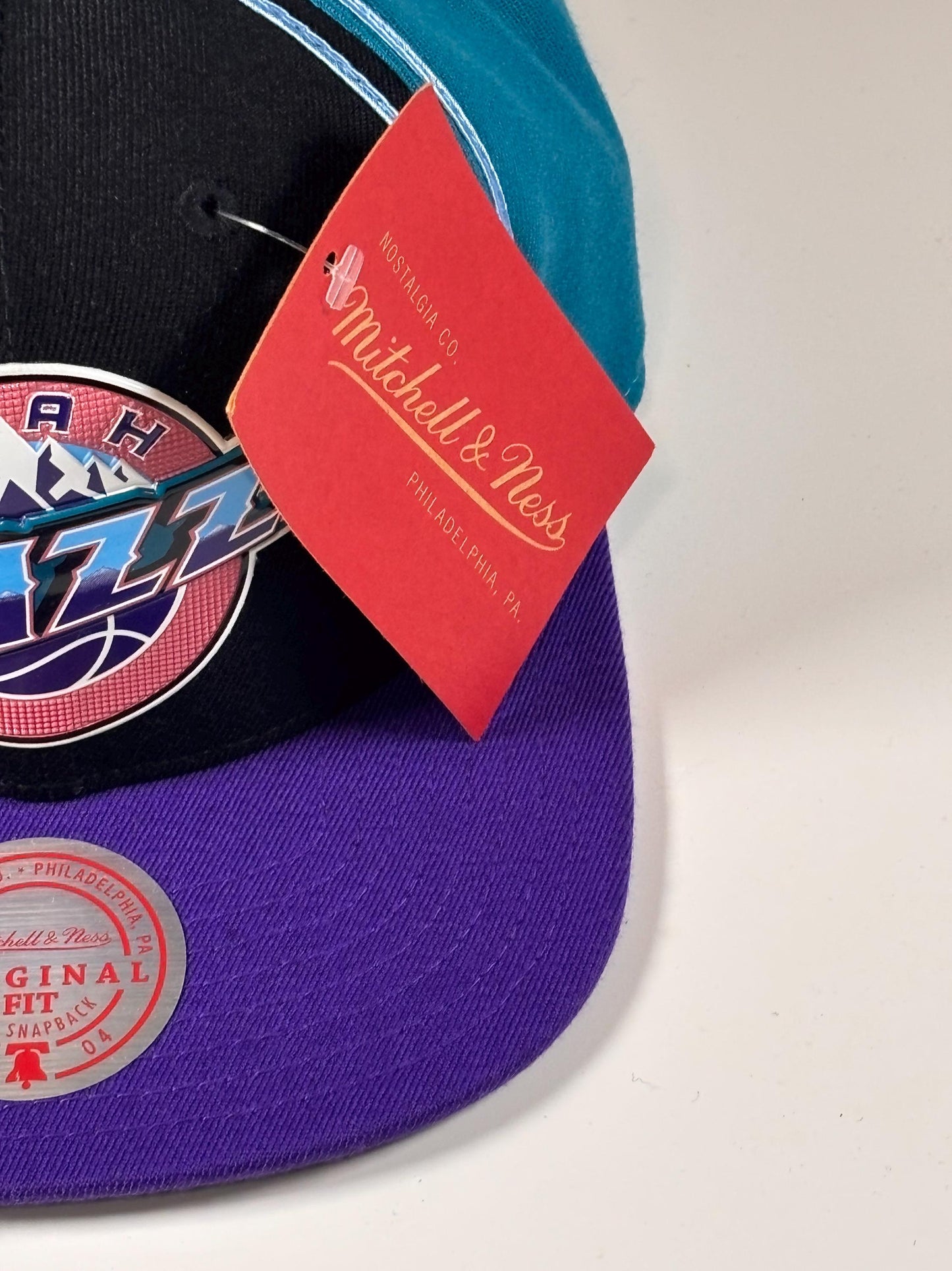 Mitchell & Ness Utah Jazz Double Soutache Stretch Fitted Hardwood Classics New