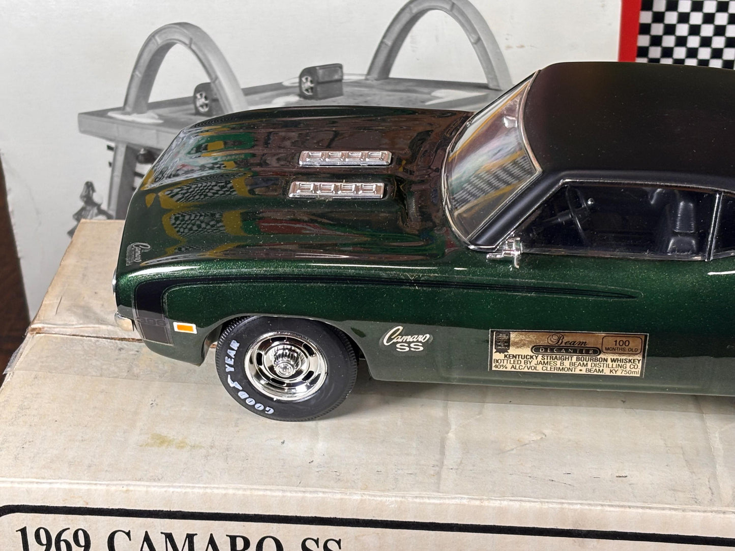 Jim Beam 1969 Chevrolet Chevy Camaro SS Dark Green Forest Empty Decanter