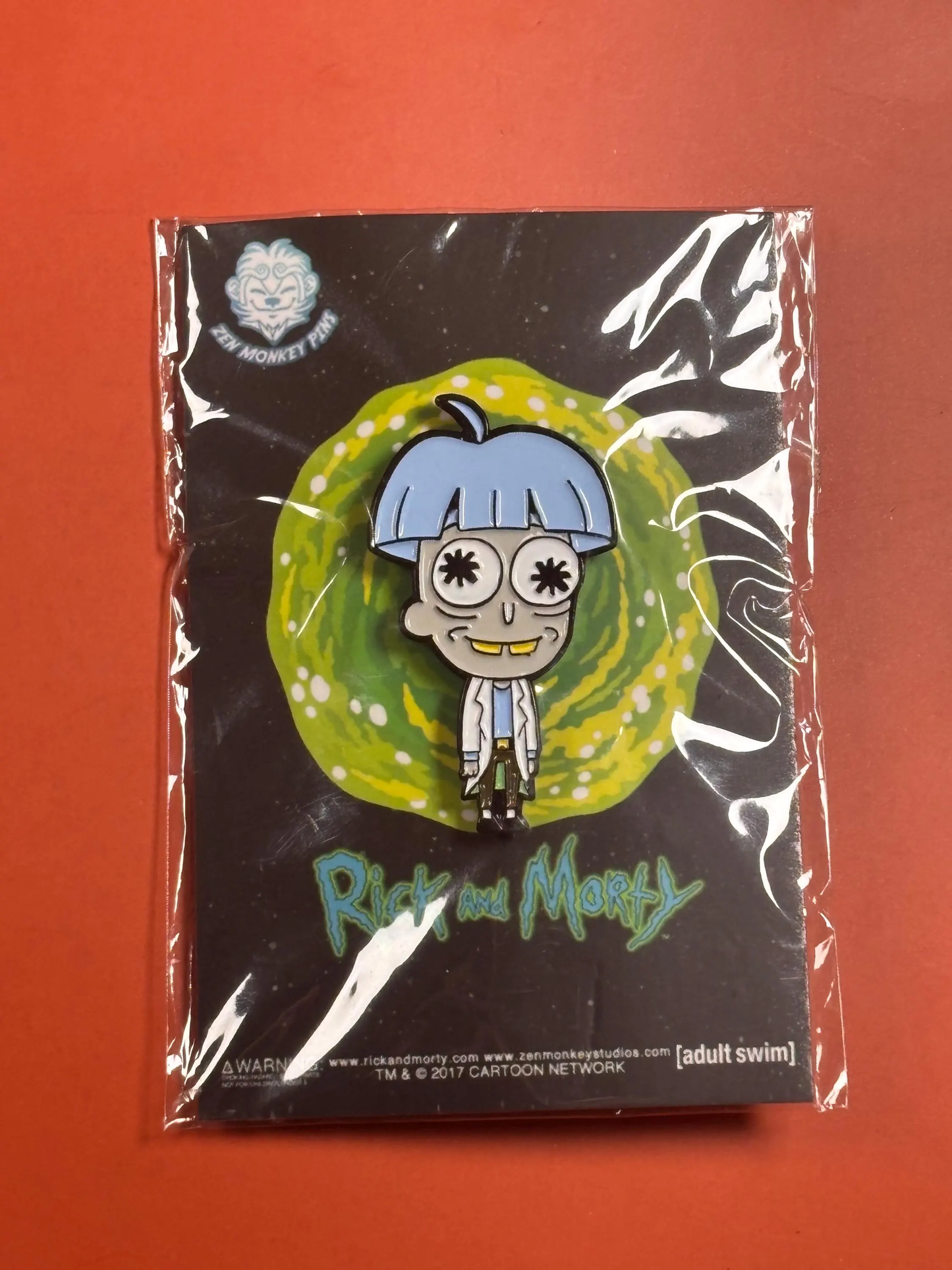 Rick & Morty Doofus Rick Adult Swim Cartoon Network 2017 Zen Monkey Pins 1.5”