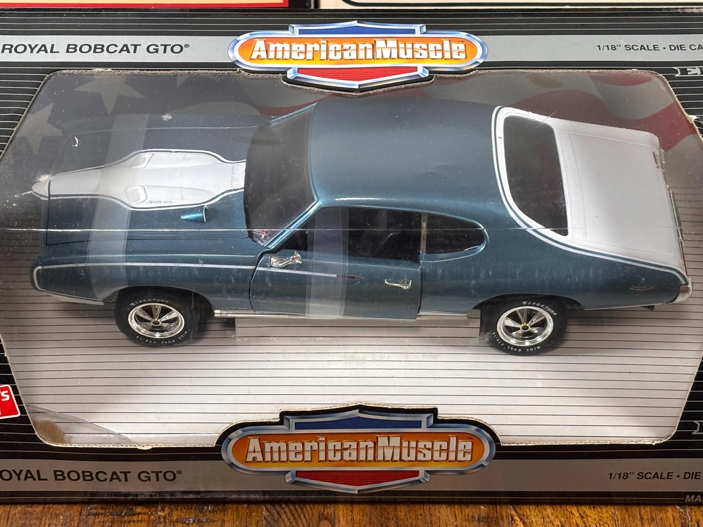 ERTL American Muscle 1:18 Scale 1969 Royal Bobcat GTO Crystal Turquoise Diecast