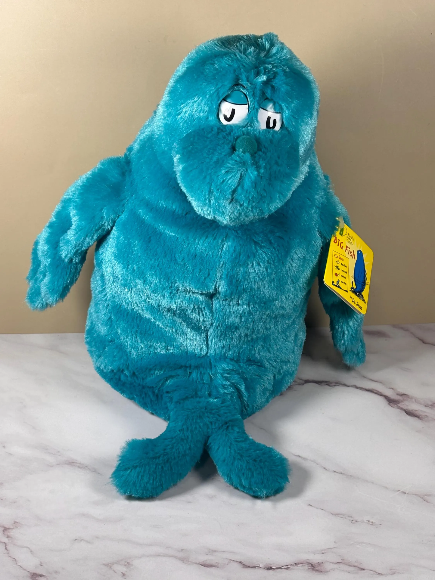 Plush One Fish Two Fish Red Fish Blue Fish 12" Dr Seuss Kohls Cares Big Fish New