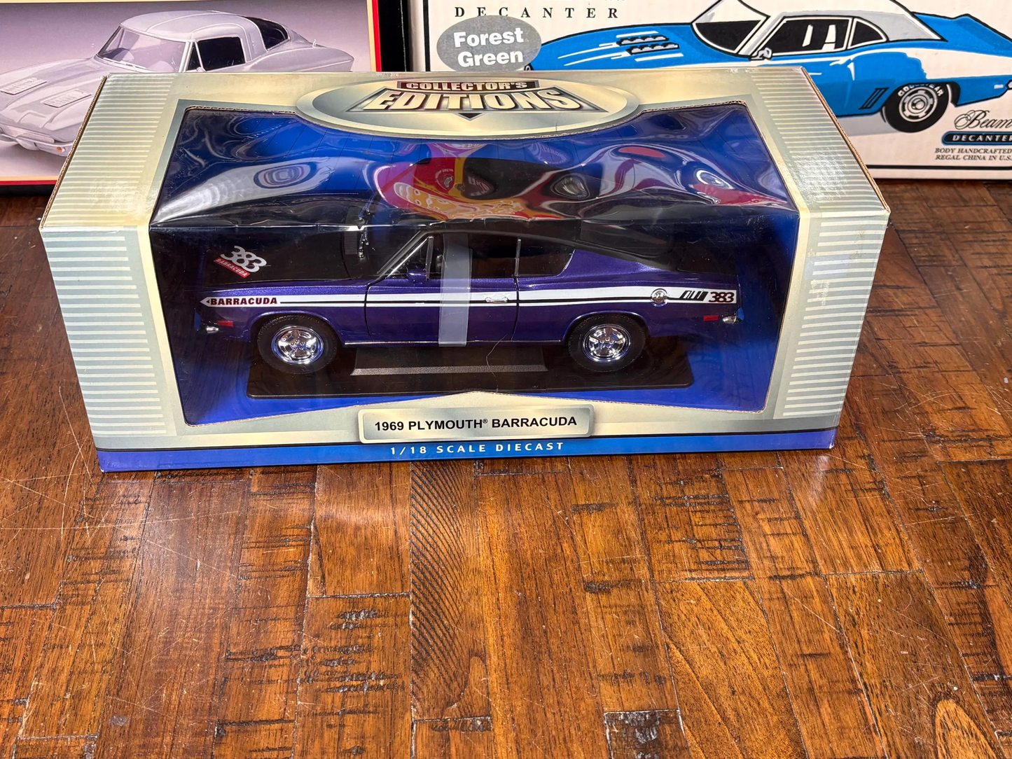1969 Blue Purple Plymouth BARRACUDA 1:18 DIECAST Yat Ming Road Signature 383 New