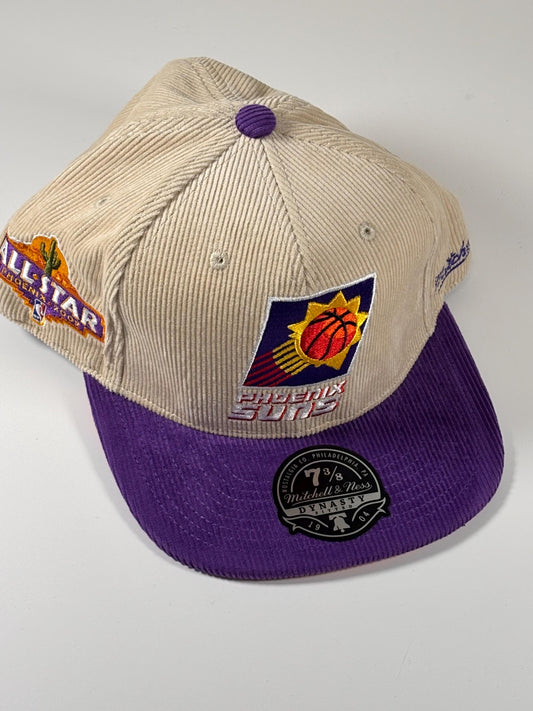 Mitchell & Ness 2009 NBA All Star Cream Phoenix Suns Cord Fitted Hat New 7 3/8