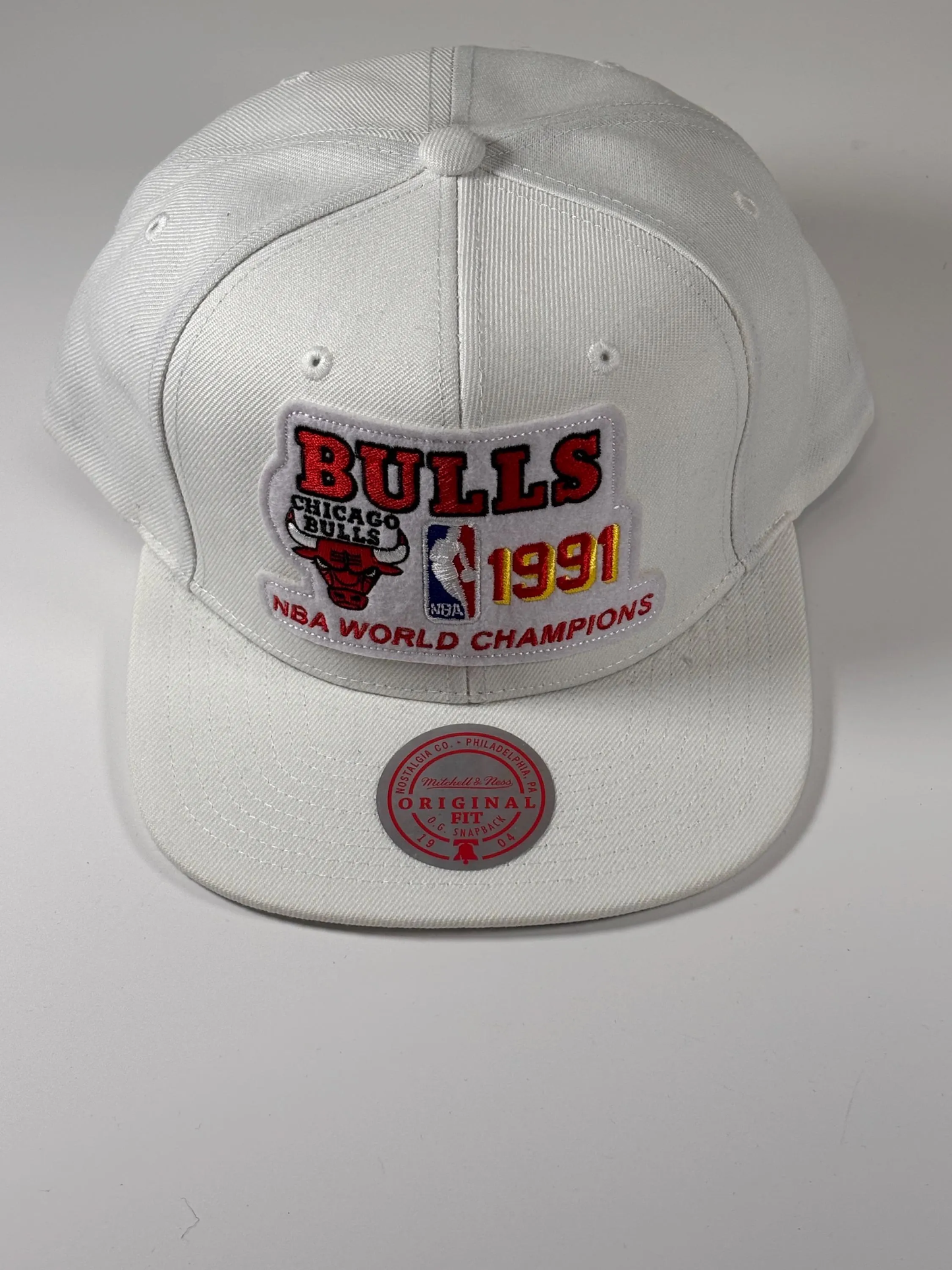 Mitchell & Ness Chicago Bulls White 1991 NBA Finals Champions Snapback Hat New