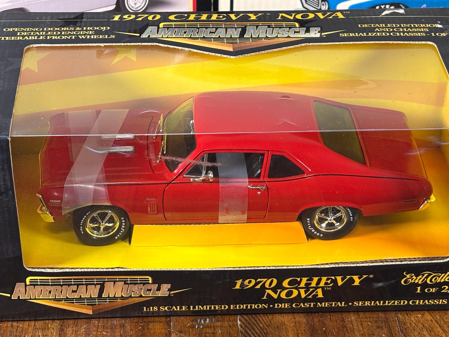 1:18 ERTL American Muscle 1970 Chevy Nova Red Limited Edition /2499 New Diecast