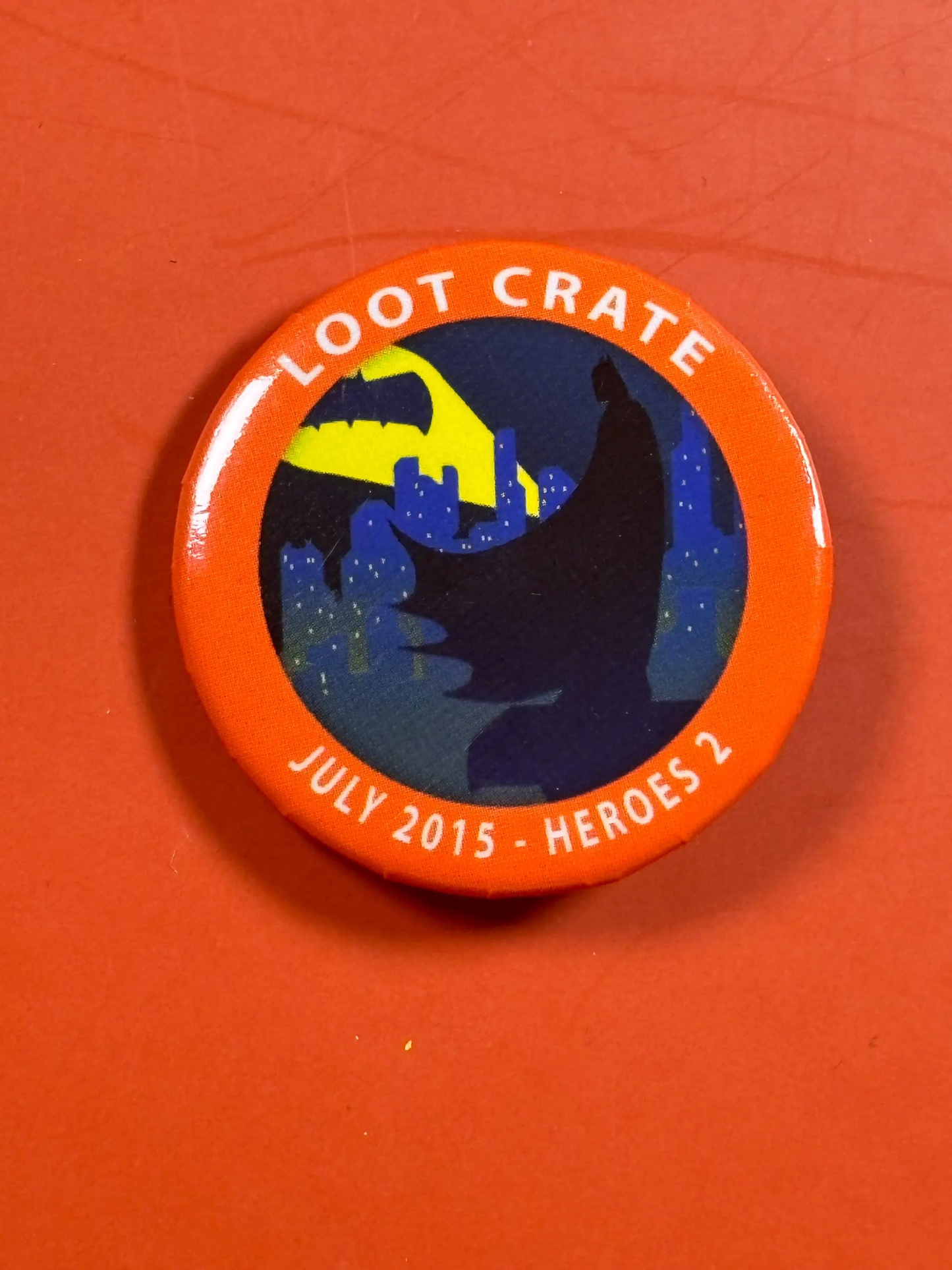 Batman Collector Button Pinback - Loot Crate July 2015 Exclusive  Heroes 2
