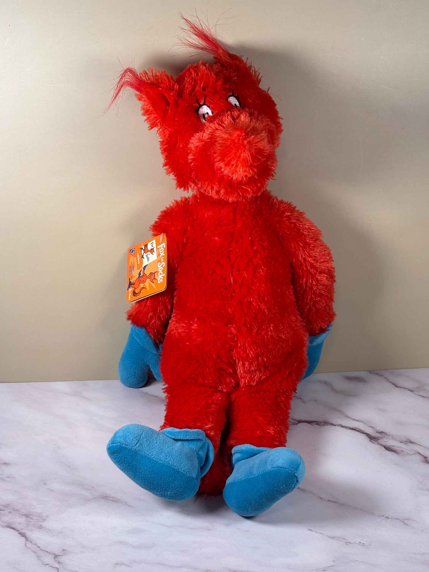 New Dr Seuss Kohls Cares Red Fox In Socks Sox Stuffed 18" Plush Kohl's Tags