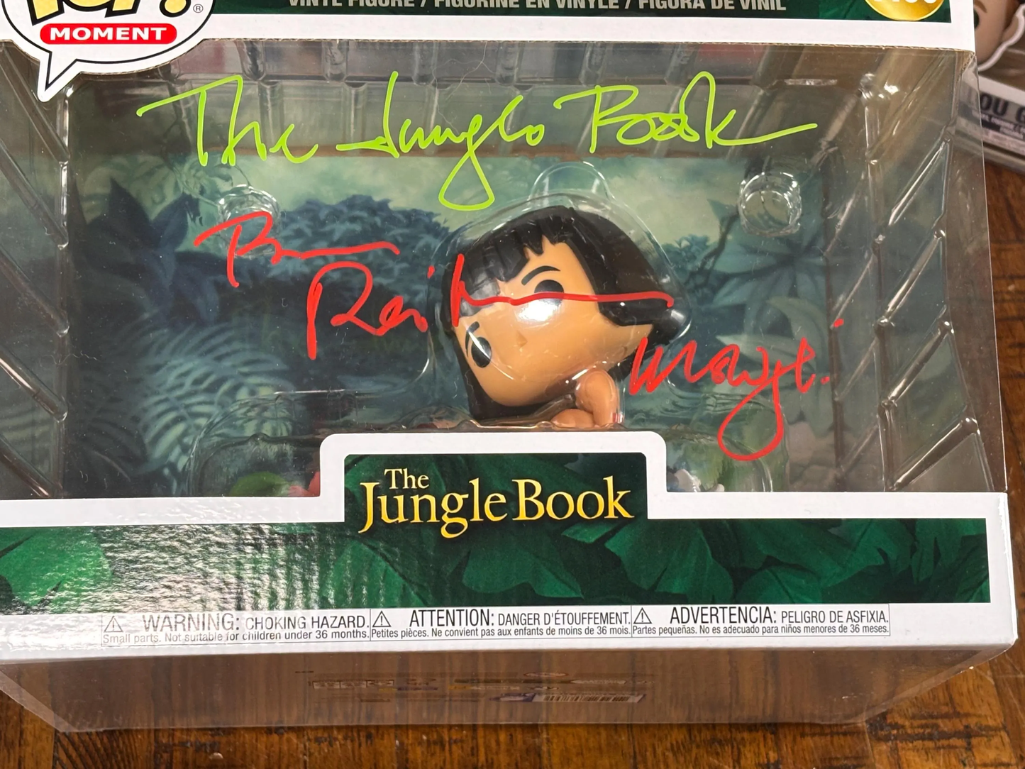 SIGNED Bruce Reitherman Disney Baloo & Mowgli Funko Pop! Moment with COA #1490