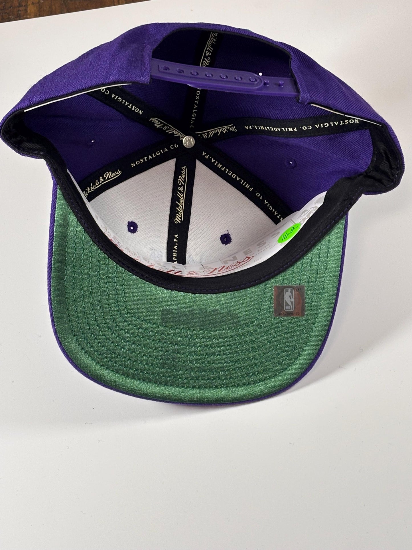 Mitchell & Ness Utah Jazz Land of the Saints ZZ Purple Snapback Hat Cap New