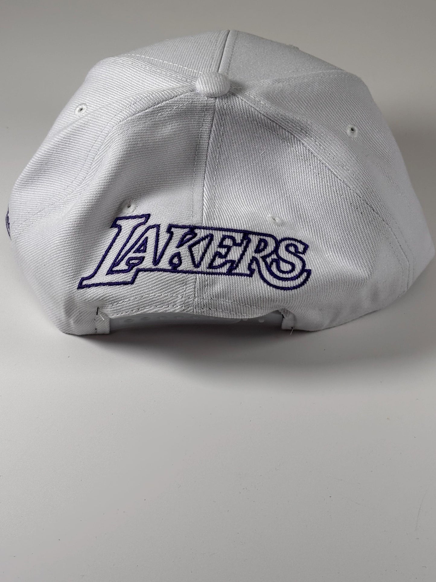 Mitchell & Ness White Purple LA Los Angeles Lakers Christmas Day Snapback Adjustable Hat Cap New NBA