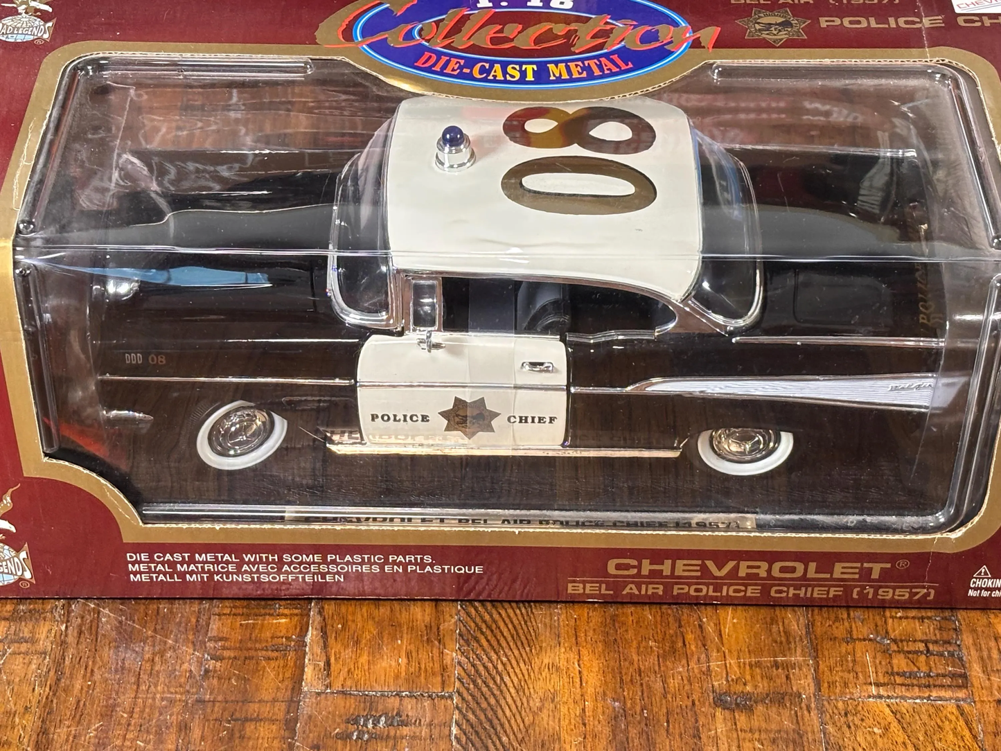Road Legends 1958 Cadillac EL Dorado Seville Police Chief Diecast Car 1:18 New
