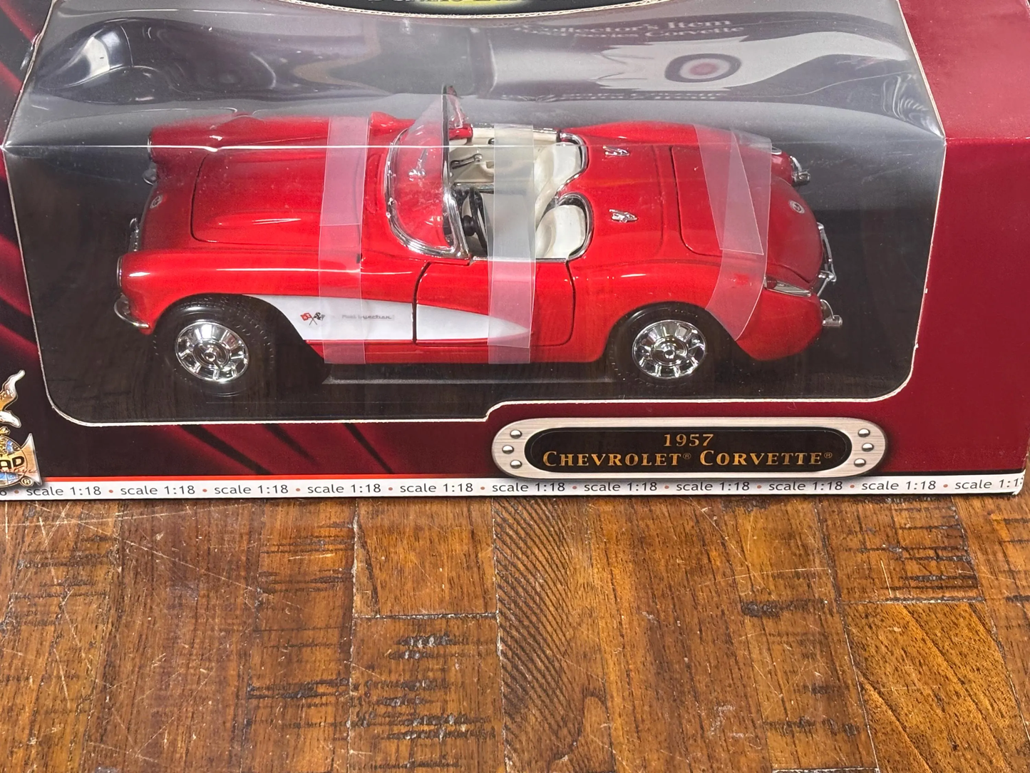 1957 Chevrolet Corvette Red Die-Cast Model Car 1:18 Scale Road Legends Deluxe New