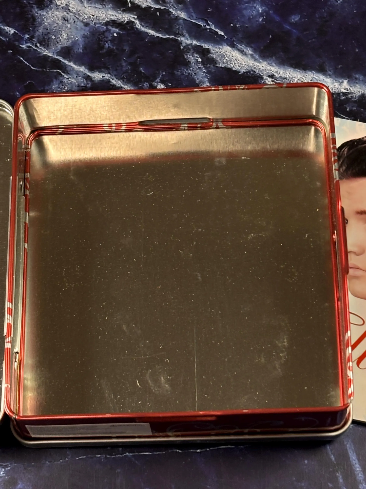 Vtg Elvis Home for the Holidays Collector's Edition Tin & Booklet Only 1985 BMG