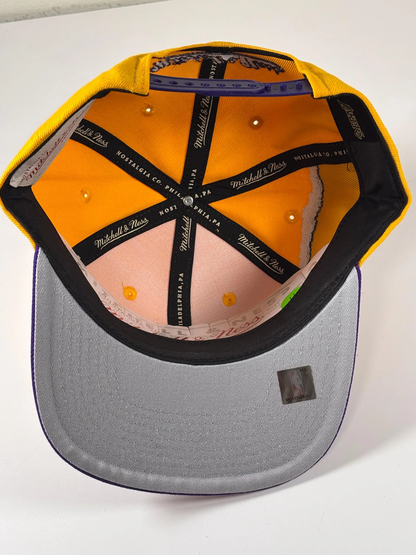 Mitchell & Ness LA Los Angeles Lakers Gold Purple Fitted Hat Cap 7 3/8 New NBA (Copy) (Copy)