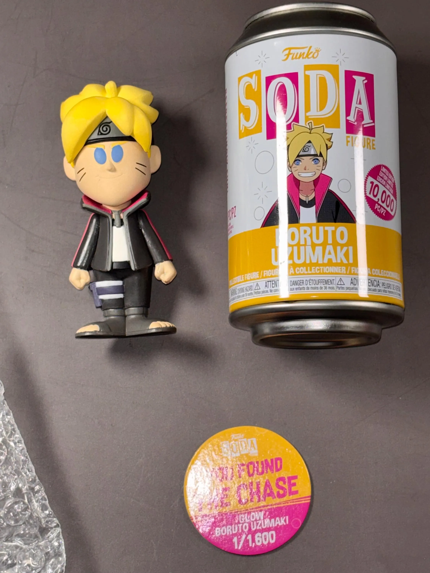 Boruto Uzumaki Funko Soda Can Chase LE Pop 1600 Naruto Anime Glow in Dark