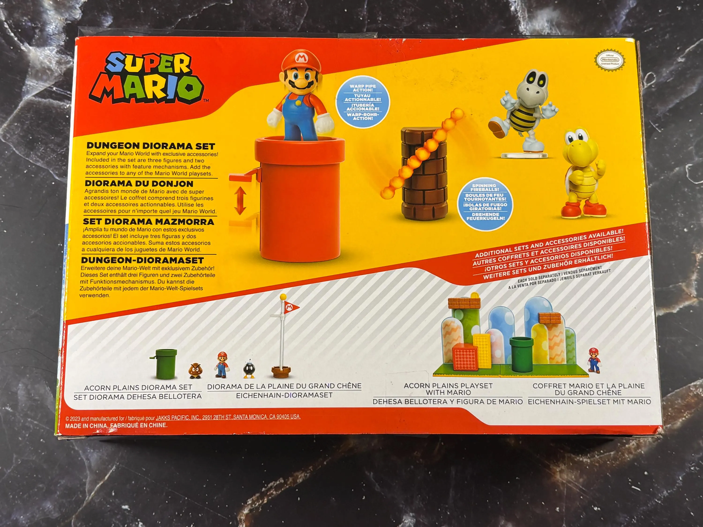 Jakks Pacific World of Nintendo Super Mario Dungeon Diorama Figure 5 Piece Set New