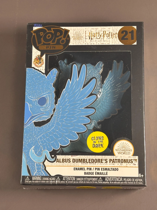New Funko Collectible Harry Potter Albus Dumbledore's Patronus Pop! Enamel Pin