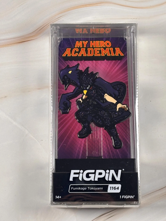 FiGPiN My Hero Academia MHA Fumikage Tokoyami #1164 Glitter Funimation New Collectible Enamel Pin Chalice Collectibles Exclusive /1500